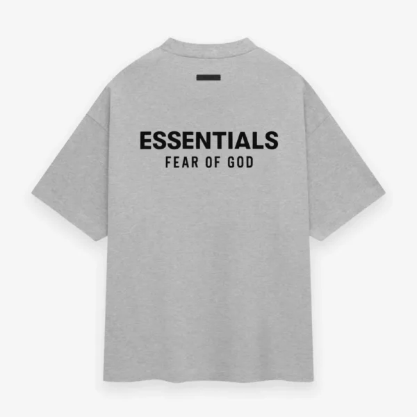 Camiseta Fear of God Essentials Jersey Crewneck Light Heather Gray - Image 2