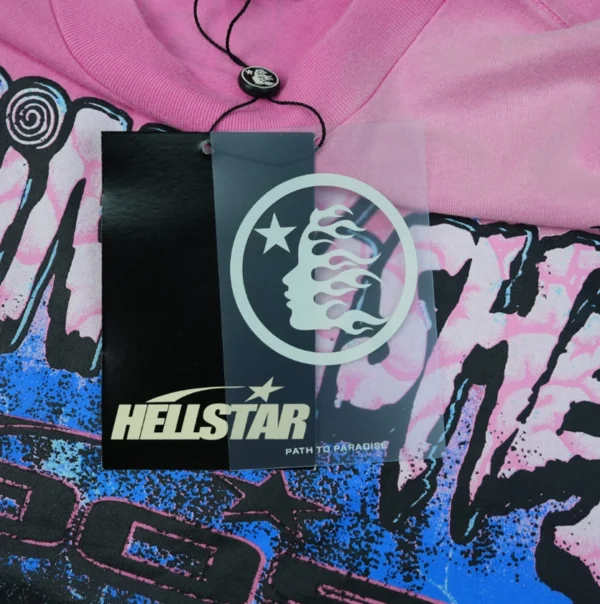 T-Shirt Hellstar Brainwashed World Tour Pink - Image 2