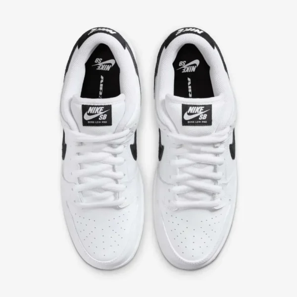 Nike SB Dunk Low Pro White Black - Image 3